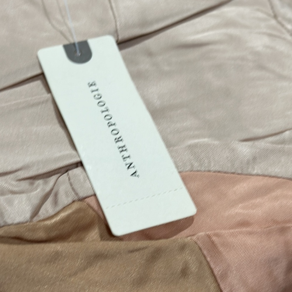 Final Sale 👀 No More Low Offers By Anthropologie Colorblock Satin Slip Dress - Picture 11 of 13